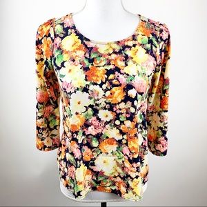 Lush Floral Open Faced Top Small